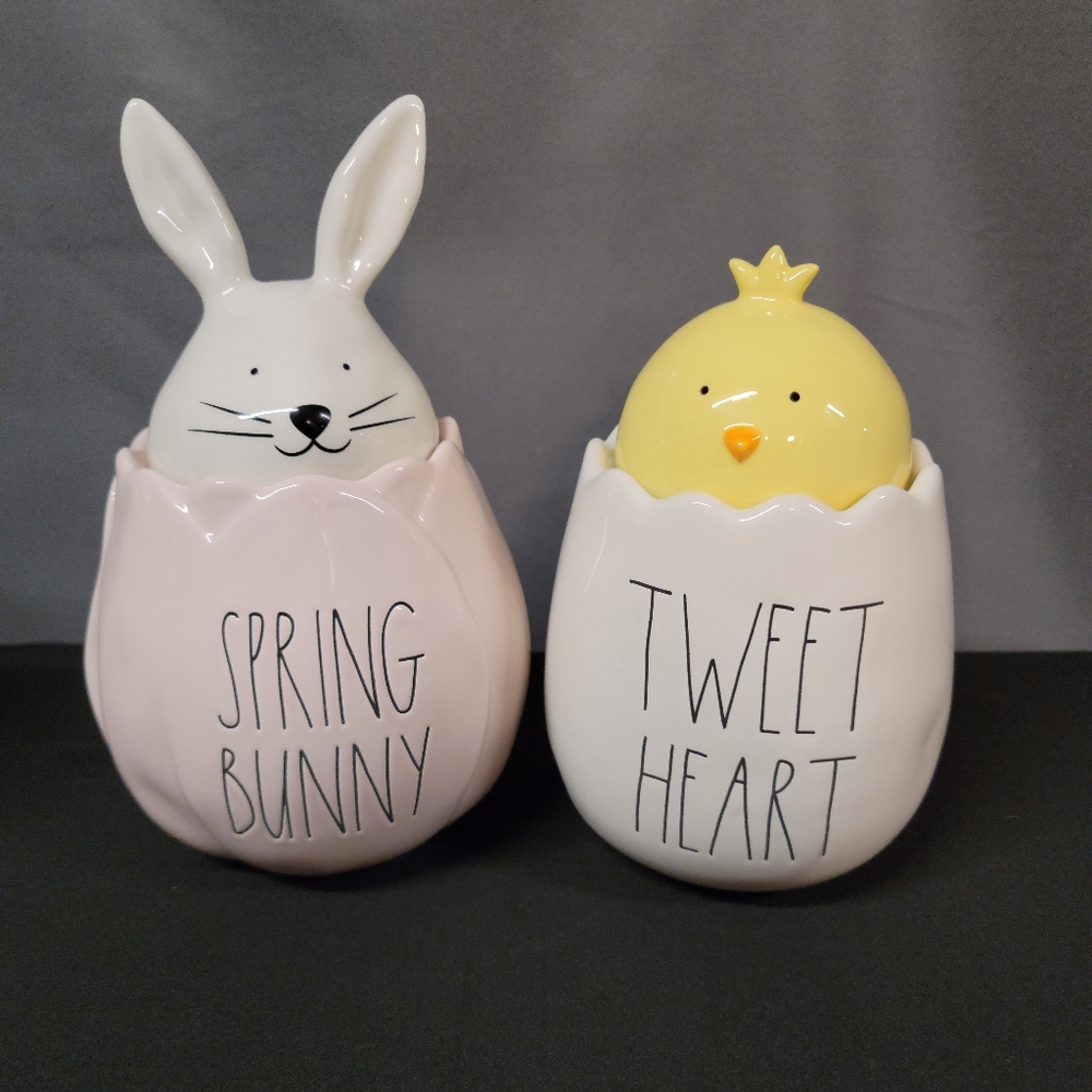 Rae Dunn Easter Figural Canister Set